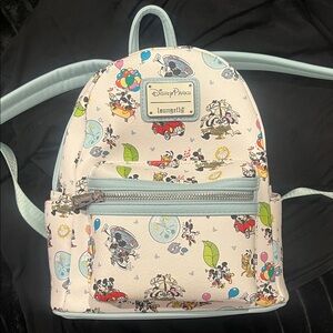 Disney Loungefly Kids Backpack - Cream and Blue